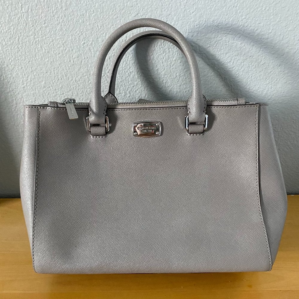 Grey Michael Kors Tote Bag with Crossbody Strap